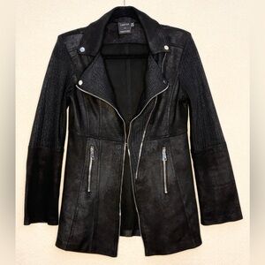 Cartise Black Faux Zip Cardigan Jacket Designed In Canada 🍁 Hook & Eye Closure.